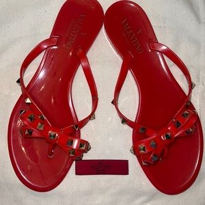 Valentino Red Jelly Sandals